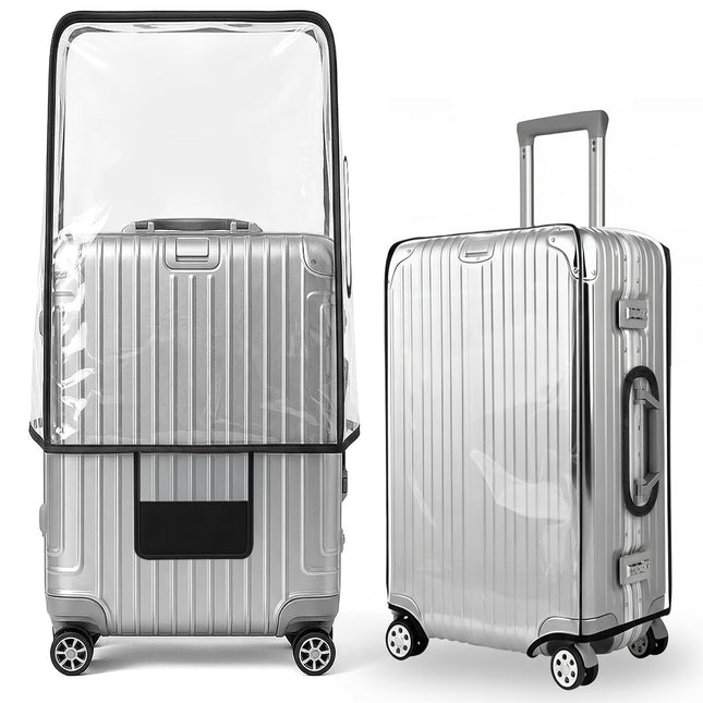 T Tersely Clear PVC Waterproof Dustproof and Anti-Scratch Luggage Cover Protector, Clear