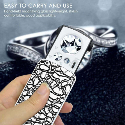Jewelry Loupe with LED UV Light, 30X 60X 90X Pocket Magnifier