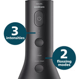 Philips Sonicare Power Flosser 3000 Cordless, Oral Irrigator Quad Stream technology and whisper quiet, Black, HX3826/23