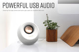 (NEW OPEN) Creative Pebble 2.0 USB-Powered Desktop Speakers with Far-Field Drivers and Passive Radiators for PCs and Laptops