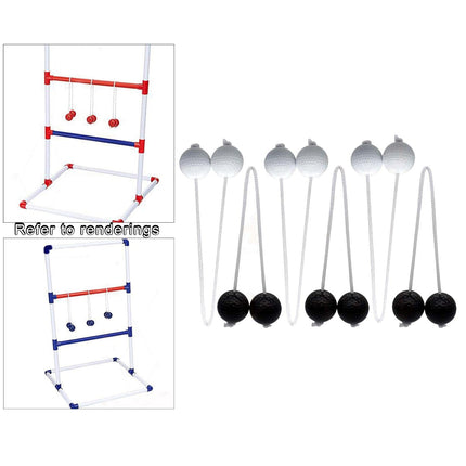 SM SunniMix Ladder Toss Game Replacement Ladder Balls, 2 Colors Tournament with Real Golf Balls, Black & White