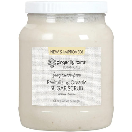 Ginger Lily Farms Botanicals Organic Sugar Scrub, 64oz, Fragrance Free