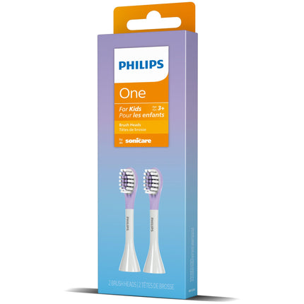 Philips One by Sonicare Replacement Brush Heads 2 Pack for Kids - BH1022/30