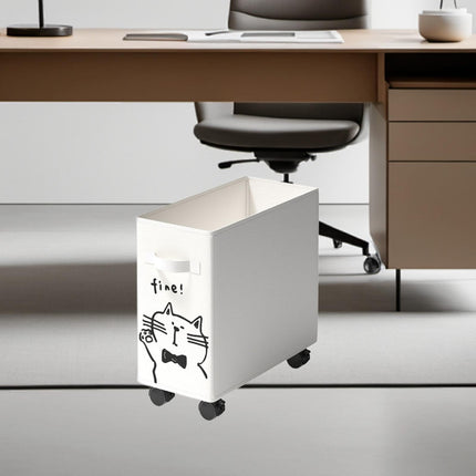 Generic Cat Design Under Desk Utility Cart/Storage Basket Mobile Rolling Cart