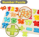 Wooden Peg Puzzles for Toddlers Uppercase and Lowercase Alphabet Number Board Set Gift for Educational Learning Jigsaw Puzzle Board Preschool Toys T22