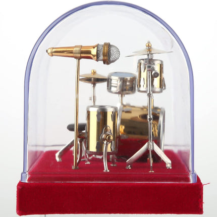 ALANO Mini Drum Model Mini Drum Set Musical Instrument Ornament 14cm