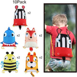 Kids Party Favor Bags,10 PCS Drawstring Goody Bag Candy Backpack with Cartoon Animal Designed Carrying on Cute Ear and Tail Birthday Package t17