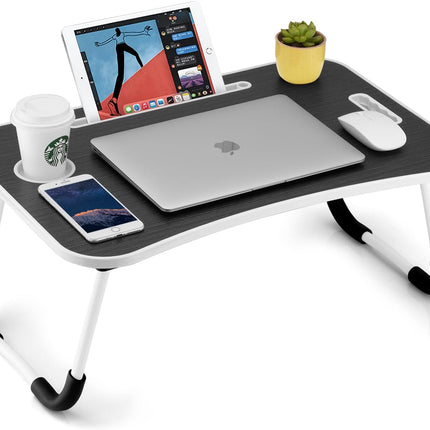 Foldable Tablet and Lap Desk with Cup Holder