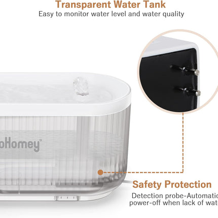 Hocohomey 110oz/3L Cat Water Fountain,Automatic Pet Water Fountain for Cats & Dogs Inside