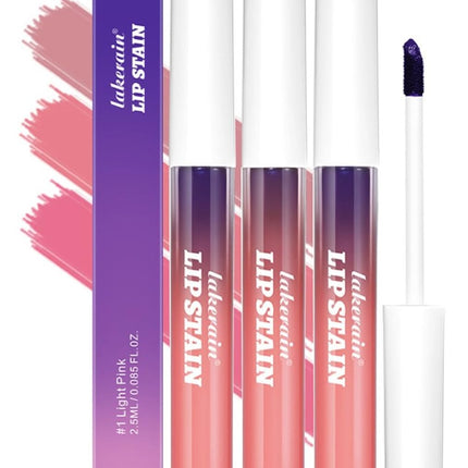 FAFAMOON Peel Off Lip Stain Lip Tint Set - 3 Pcs Long Lasting, Transfer Proof & Waterproof Matte Finish Lip Gloss