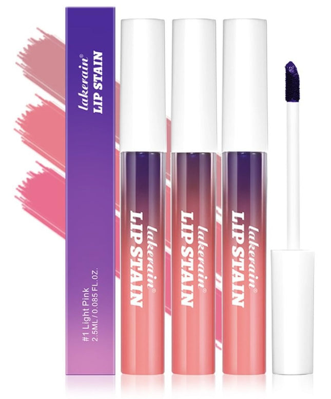 FAFAMOON Peel Off Lip Stain Lip Tint Set - 3 Pcs Long Lasting, Transfer Proof & Waterproof Matte Finish Lip Gloss