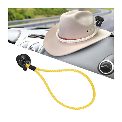 TSUGAMI Hat Mounts for Car, Vehicles Cowboy Hat Handmade Rope Holder Rack with Suction Cup for Dash Seat, Automotive Interior Hanger Accessories, Universal for SUV, Truck, RV