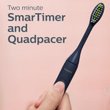 PHILIPS One By Sonicare Battery Toothbrush, Midnight, Hy1100/04