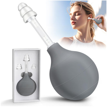 Ear Pressure Relief Suction Device, Ear Pressure Tool, Migraine and Headache Relief Inner Ear Balance, Airplane Ear Pressure Relief,Reduce Stress, Tension, Pain by Inner Ear Pressure - Gray