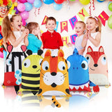 Kids Party Favor Bags,10 PCS Drawstring Goody Bag Candy Backpack with Cartoon Animal Designed Carrying on Cute Ear and Tail Birthday Package t17