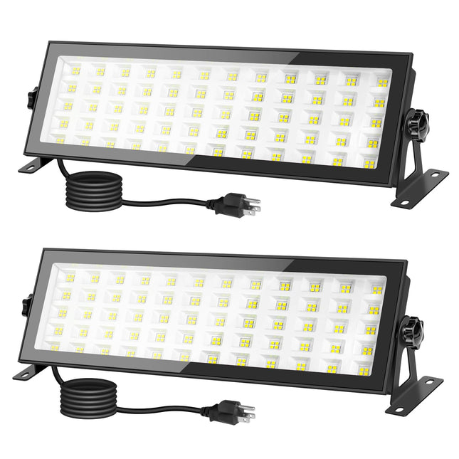 2 Pack 120W IP66 Waterproof Outdoor 16000LM Super Bright LED Garage Light, 5000K Daylight White LED Exterior Light