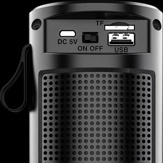 Wireless Speaker ZQS1201  Bluetooth Portable Wireless RGB Light Reader card TF/USB - (Black)