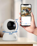 XIAOVV 2K PTZ Indoor Camera,HD Baby Monitor with Audio,Pet Camera with Phone App for Home Security Indoor,Privicy Protection,Human Detection,2-Way Talk,Night Vision,AI Tracking (Q2)