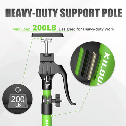 KILOUPOLE Cabinet Jack Support Pole, 15.8-23.6 Inches Steel Telescopic Quick Support Rod, Third Hand Tool 3rd Hand Support System, Drywall Jack, Cargo Bars, 200 LB Capacity, 2-Pack