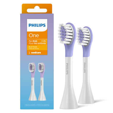 Philips One by Sonicare Replacement Brush Heads 2 Pack for Kids - BH1022/30