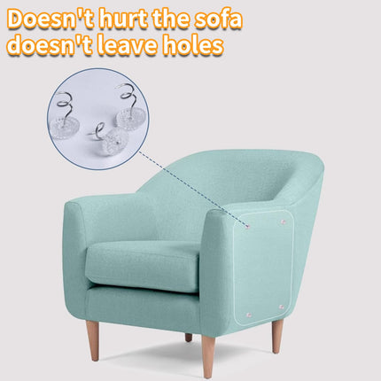 Fldofaves 14PC Cat Couch Protector with 60 Pins Clear Anti Scratch Furniture Protector