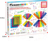 28pc PicassoTiles Jumbo Magnetic Building Blocks Set - 12"x9" and 3" Tiles, STEM Educational Toy