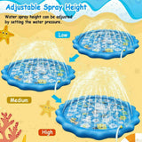 EZONEDEAL 68" Inflatable Splash Pad Sprinkler Mat Outdoor Summer Water Play Swimming Pool for Kids, Babies, Toddlers