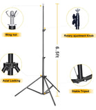 Backdrop Stand for Parties, 6.5x10ft Photo Background Support Banner Stand with 4 Spring Clamps, 2 Sandbag, 4 Backdrop Holder Clip for Parties, Baby Shower, Birthday