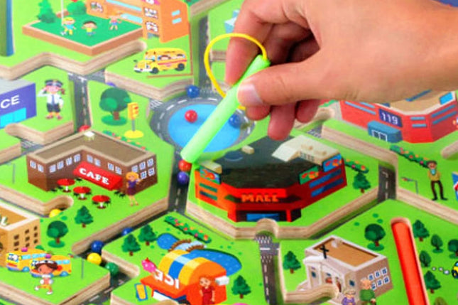 Kids Magnetic Maze Puzzle - City Traffic Learning Toy