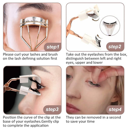 SIMER Dual Magnetic Eyelashes Soft 6-11mm False Lashes Natural Look 3D Mink Lash Extension Cat Eye Lashes Fluffy Self Adhesive Eyelashes