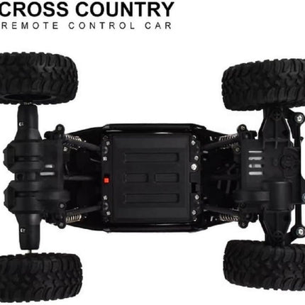ROVER Remote Control Rock Crawler Truck – 4WD RC Off-Road Vehicle with Shock Absorbers, Big Wheels, and Rechargeable Battery
