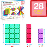 28pc PicassoTiles Jumbo Magnetic Building Blocks Set - 12"x9" and 3" Tiles, STEM Educational Toy
