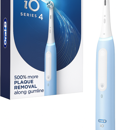 Oral B iO Series 4 Electric Toothbrush with (1) Brush Head, Rechargeable, Light Blue (Model iO G4.1A6.1K)