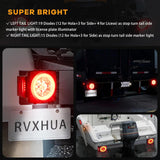 RVXHUA LED Submersible Trailer Tail Lights Kit, 12V LED Utility Boat Lighting with Halo Glow