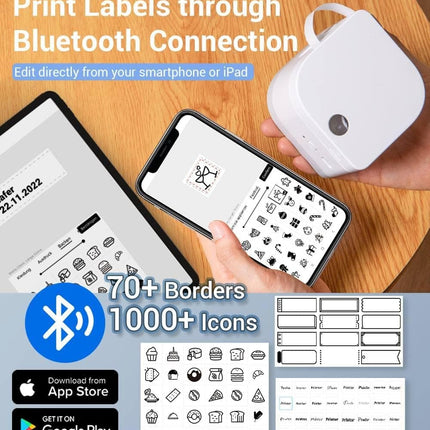 P12 PRO Rechargeable Label Makers BLACK OR PINK