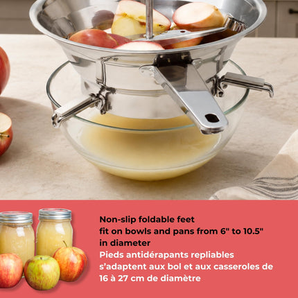 Starfrit Fruit & Vegetable Food Mill, 3 Discs, Stainless Steel