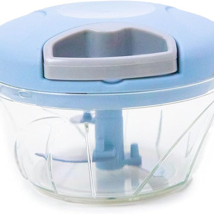 Eotia Quick Hand Cutter with Sharp 3 Blades for Vegetables Chopper, Cutting Chopper for kitchen use- Blue