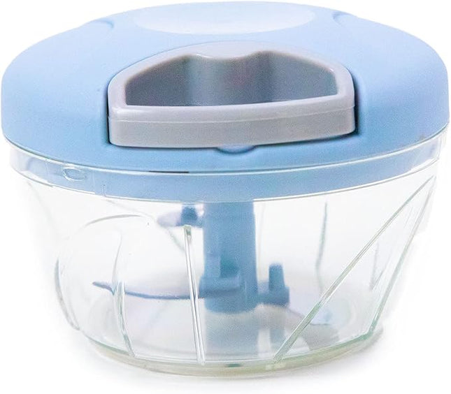 Eotia Quick Hand Cutter with Sharp 3 Blades for Vegetables Chopper, Cutting Chopper for kitchen use- Blue