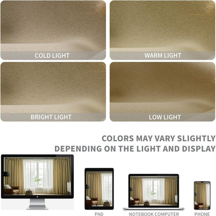CUCRAF 52x95 inches SET OF 2 Full Blackout Window Curtains Long, Faux Linen Look Thermal Insulated Grommet Drapes Panels, BEIGE