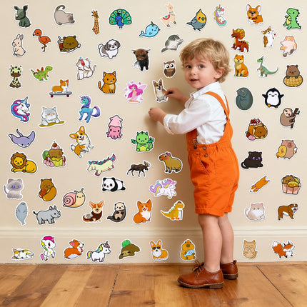 PVEGOS 300 pieces Waterproof Vinyl Character Stickers for Water Bottles, Backpacks, Gift Boxes etc etc etc