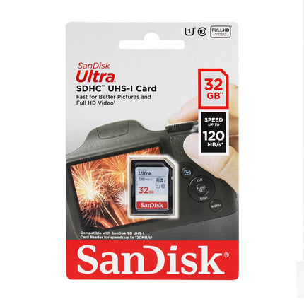 SanDisk 32GB Ultra SDHC UHS-I Memory Card - 90MB/s, C10, U1, Full HD, SD Card - SDSDUNR-032G-GN6IN