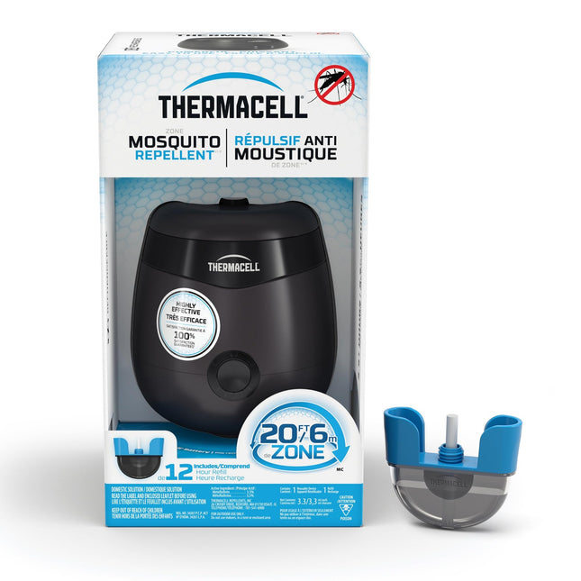 Thermacell Patio Shield Mosquito Repellent E-Series E552CHRCA Rechargeable Repeller; 20’ Mosquito Protection Zone; Includes 12-Hour Repellent Refill; No Spray, Flame or Scent; Bug Spray Alternative