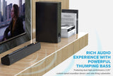 (New Open Box) Creative Stage V2 2.1 Soundbar with Subwoofer, Clear Dialog and Surround by Sound Blaster, Bluetooth 5.0