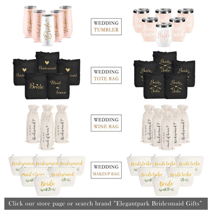 ElegantPark Maid of Honor Gifts Champagne Flutes Bridesmaid Proposal Gifts for Maid of Honor Tumbler Wedding Bachelorette Party Cup Pink Stainless Steel Wine Tumbler 6 oz