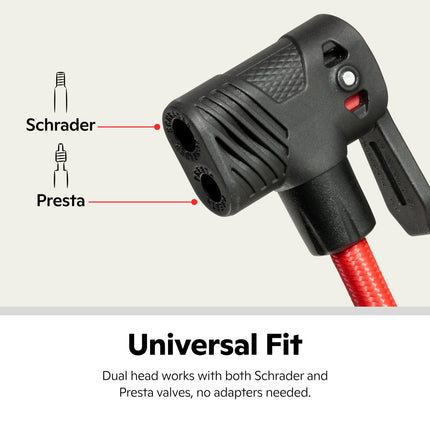 Schwinn Air Base Plus Bike Foot Pump Black ,one-size