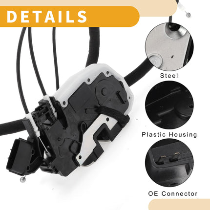 Partuto Power Door Lock Actuator Motor No.805009N00A/80500ZY80A Front Right Passenger Side Door Latch Actuator Assembly for Nissan Maxima 2009-2014 with Cable