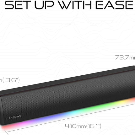 Sound Blaster GS3 Compact RGB Gaming Soundbar