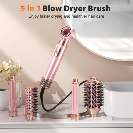 SnugLuv 5-in-1 Hot Air Styler Kit System, Detachable Styling Tool For home,Travel,Salon