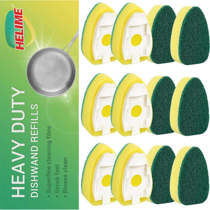 Dishwand 6-PACK Non Scratch Dish Wand Sponge  Replacement Heads