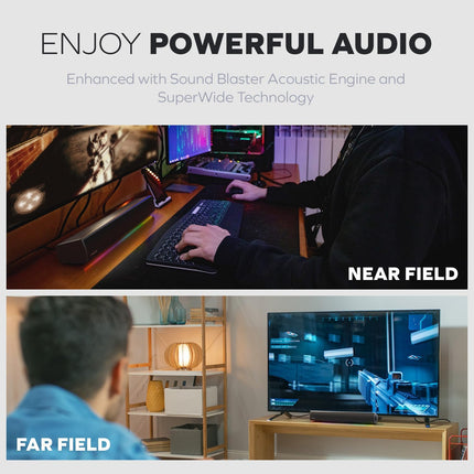 Creative Sound Blaster GS5 RGB Gaming Sound Bar  with SuperWide Technology